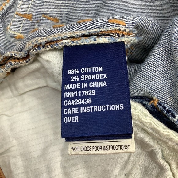 MEK DNM Womens OAXACA Jeans Blue Distressed Embroidered Pockets Size 32 x 34 - Picture 9 of 10